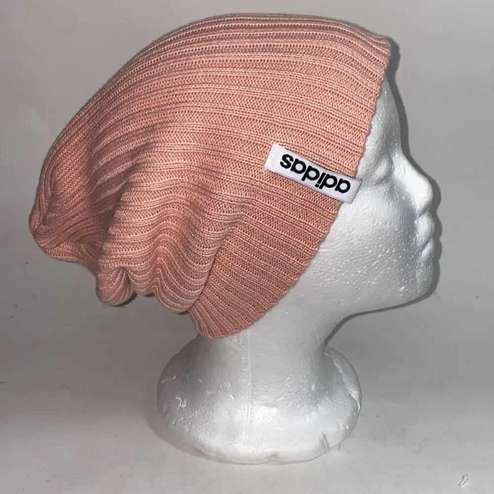 adidas pink beanie